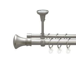 Люксор Дворядний Відкритий до стелі Гладка труба Кільце металеве Сатин 