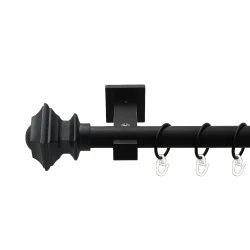 Борджеза Однорядний Техно Гладка труба Кільце металеве Чорний оксамит 