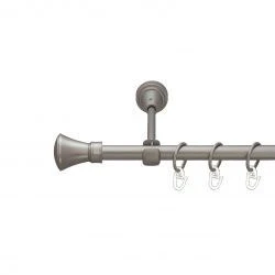 Люксор Однорядний Відкритий Гладка труба Кільце металеве Сатин 