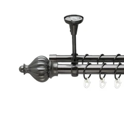 Таджа Дворядний Відкритий до стелі Гладка труба Кільце металеве Онікс 