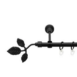 Тоскана Однорядний Відкритий Гладка труба Кільце металеве Чорний оксамит 