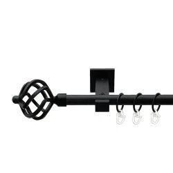 Ажур Однорядний Техно Гладка труба Кільце металеве Чорний оксамит 