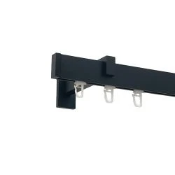 Карниз Square line Заглушка  15 см Чорний оксамит 200 