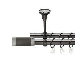 Квадро Дворядний Відкритий до стелі Гладка труба Кільце металеве Онікс 