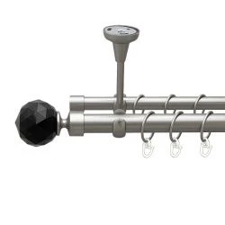 Люміера неро Дворядний Відкритий до стелі Гладка труба Кільце металеве Сатин 