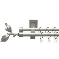 Листок троянди Дворядний Техно Гладка труба Кільце металеве Сатин 