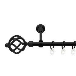 Ажур Однорядний Відкритий Гладка труба Кільце металеве Чорний оксамит 