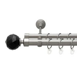 Люміера неро Дворядний Відкритий Гладка труба Кільце металеве Сатин 