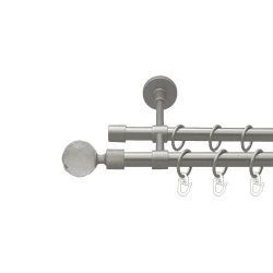 Люміера Дворядний Закритий Гладка труба Кільце металеве Сатин 