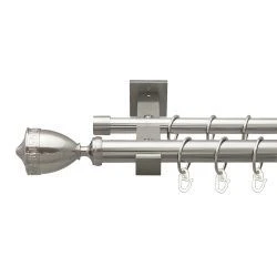 Афіна Дворядний Техно Гладка труба Кільце металеве Нержавіюча сталь 