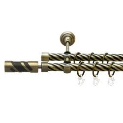 Сієна Дворядний Відкритий Скручена труба Кільце металеве Антик 