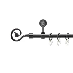 Лукка Однорядний Відкритий Гладка труба Кільце металеве Онікс 