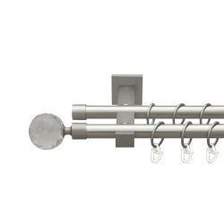 Люміера Дворядний Техно Гладка труба Кільце металеве Сатин 