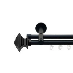 Борджеза Дворядний Реверсивний Профільна труба  Чорний оксамит 