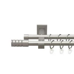 Барамелла Дворядний Техно Гладка труба Кільце металеве Сатин 