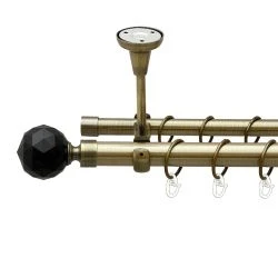 Люміера неро Дворядний Відкритий до стелі Гладка труба Кільце металеве Антик 