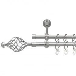 Арезо Дворядний Відкритий Гладка труба Кільце металеве Хром 