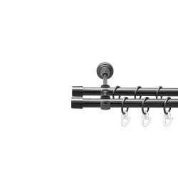 Заглушка Дворядний Відкритий Гладка труба Кільце металеве Онікс 