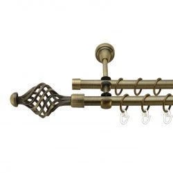 Арезо Дворядний Відкритий Гладка труба Кільце металеве Антик 