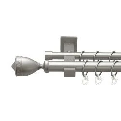 Афіна Дворядний Техно Гладка труба Кільце металеве Сатин 