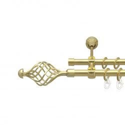 Арезо Дворядний Відкритий Гладка труба Кільце металеве Золото 