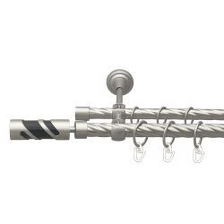 Сієна Дворядний Відкритий Скручена труба Кільце металеве Сатин 