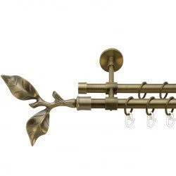 Листок троянди Дворядний Закритий Гладка труба Кільце металеве Антик 