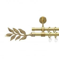 Лавр Дворядний Закритий Гладка труба Кільце металеве Золото 