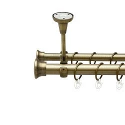 Дуо Дворядний Відкритий до стелі Гладка труба Кільце металеве Антик 