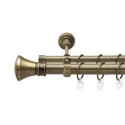 Люксор Дворядний Відкритий Гладка труба Кільце металеве Антик 