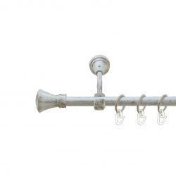 Люксор Однорядний Відкритий Гладка труба Кільце металеве Біле золото 