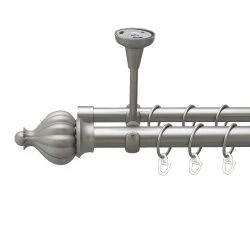 Таджа Дворядний Відкритий до стелі Гладка труба Кільце металеве Сатин 