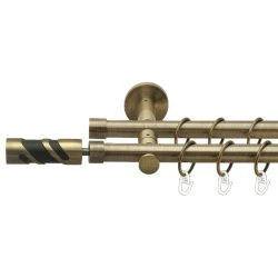 Сієна Дворядний Реверсивний Гладка труба Кільце металеве Антик 