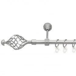 Арезо Однорядний Відкритий Гладка труба Кільце металеве Хром 