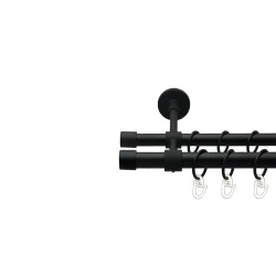 Заглушка Дворядний Закритий Гладка труба Кільце металеве Чорний оксамит 