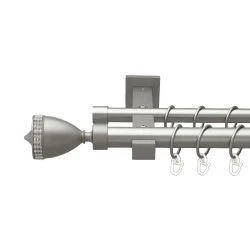 Етернія Дворядний Техно Гладка труба Кільце металеве Сатин 