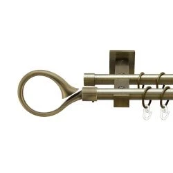 Скіпта Дворядний Техно Гладка труба Кільце металеве Антик 