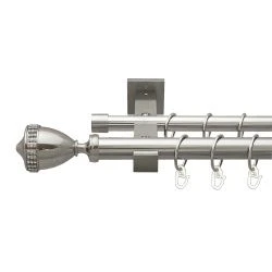 Етернія Дворядний Техно Гладка труба Кільце металеве Нержавіюча сталь 