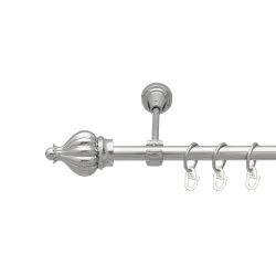 Таджа Однорядний Відкритий Гладка труба Кільце металеве Хром 