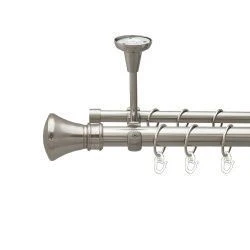 Люксор Дворядний Відкритий до стелі Гладка труба Кільце металеве Нержавіюча сталь 