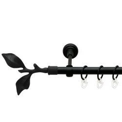 Листок троянди Однорядний Відкритий Гладка труба Кільце металеве Чорний оксамит 