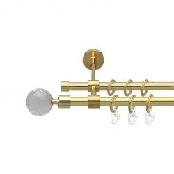 Люміера Дворядний Закритий Гладка труба Кільце металеве Золото 