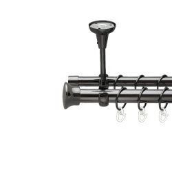 Дуо Дворядний Відкритий до стелі Гладка труба Кільце металеве Онікс 