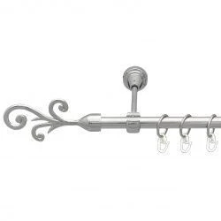 Фала Однорядний Відкритий Гладка труба Кільце металеве Хром 