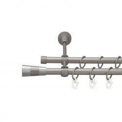 Валео Дворядний Відкритий Гладка труба Кільце металеве Сатин 