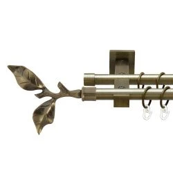 Листок троянди Дворядний Техно Гладка труба Кільце металеве Антик 