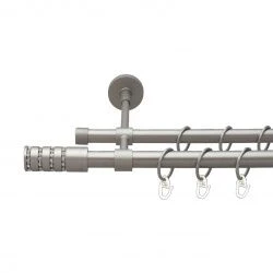 Барамелла Дворядний Закритий Гладка труба Кільце металеве Сатин 