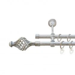 Арезо Дворядний Відкритий Гладка труба Кільце металеве Біле золото 