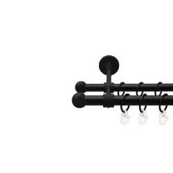 Куля болонь Дворядний Закритий Гладка труба Кільце металеве Чорний оксамит 