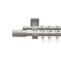 Барамелла Дворядний Техно Гладка труба Кільце металеве Сатин 